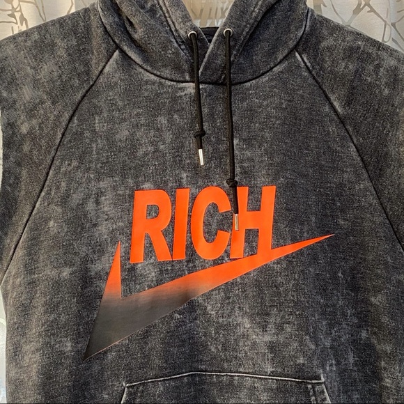 Joyrich gray orange cut off hoodie sleeveless sweater sweatshirt - Picture 5 of 8